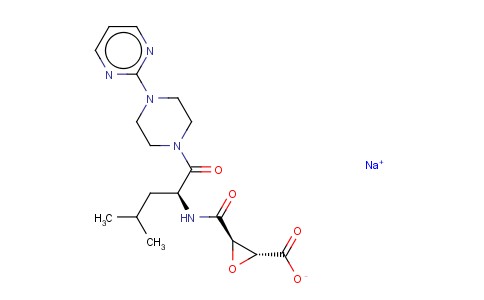 OXIRANECARBOXYLIC ACID, 3-(((3-METHYL-1-((4-(2-PYRIMIDINYL)-1-PIPERAZI NYL)CARBONYL)BUTYL)AMINO)CARB